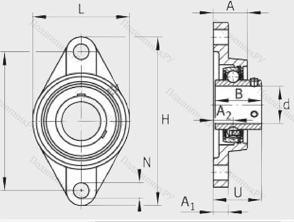 Подшипниковый узел UCFL 208 J 7 в Барнауле