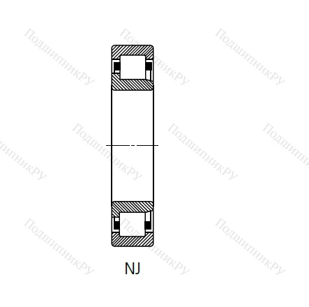 Цилиндрический роликовый подшипник 42206 (NJ 206) в Барнауле