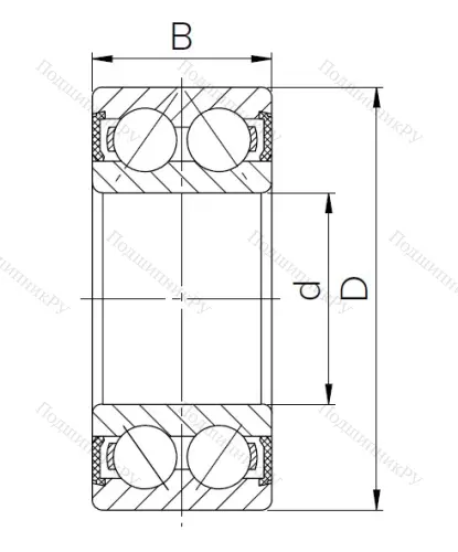 Радиально-упорный шариковый подшипник 3306 2RS T в Барнауле