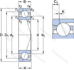 Подшипник 7032 CD/P 4AH 1 в Барнауле