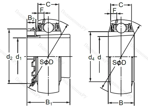 Корпусный подшипник UK 307 в Барнауле