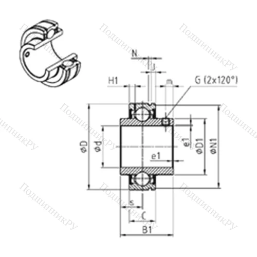 Подшипник шариковый радиальный CUC 205-16