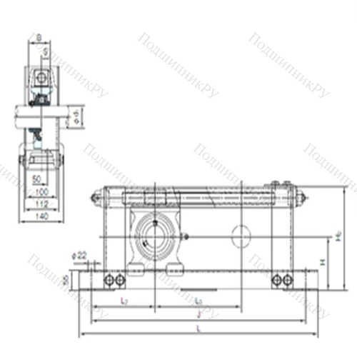Подшипниковый узел шариковый радиальный UCTU 318+WU 800