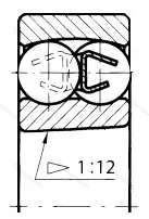 Модификация подшипника 6-111208 размер 40x80x18 от производителя  ГПЗ-23 Модификация подшипника 6-111208 размер 40x80x18 от производителя  ГПЗ-23