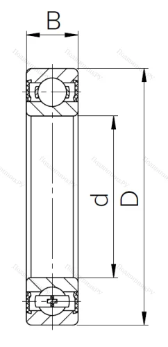 Шариковый однорядный подшипник 180212 T (6212 2RST) в Барнауле