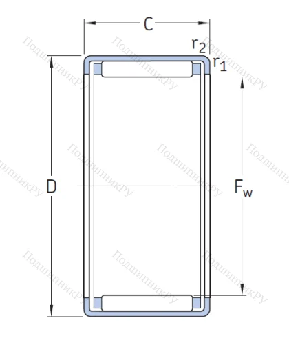 Игольчатый подшипник HK 2820