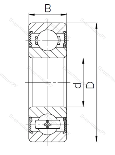 Шариковый однорядный подшипник 6-1180305 AC 17 в Барнауле