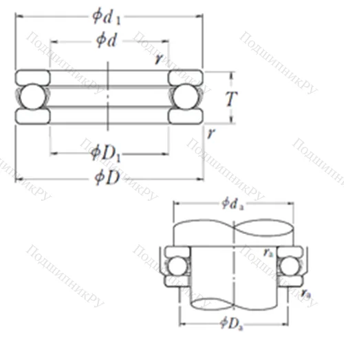 Подшипник шариковый упорный 51328X от производителя  NSK