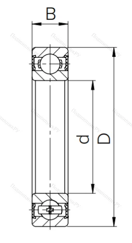 Шариковый однорядный подшипник 180311 (6311 2RS) в Барнауле