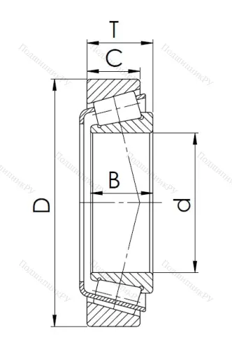 Конический роликовый подшипник 7315 (30315) в Барнауле