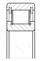 Подшипник  102208 (NCL 208) размер 40x80x18