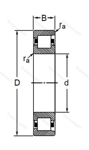 Цилиндрический роликовый подшипник N 409 V (102409) в Барнауле