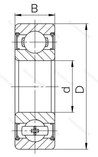Шариковый однорядный подшипник 80205 (6205 ZZ) в Барнауле