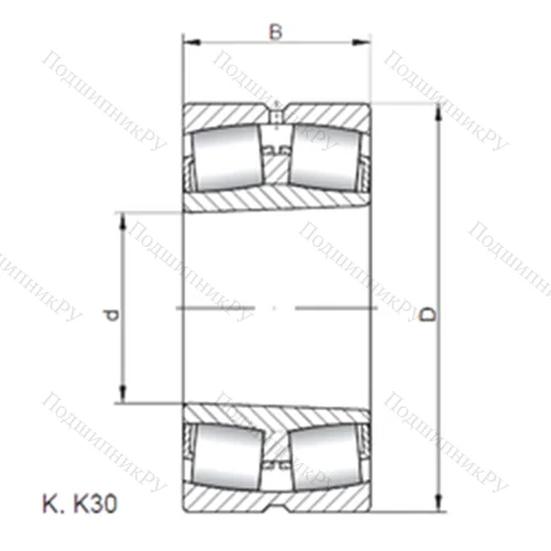 Подшипник роликовый радиальный самоцентрирующийся 22207 KCW 33 от производителя  CX