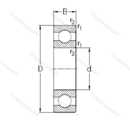 Подшипник шариковый радиальный 61892-MA