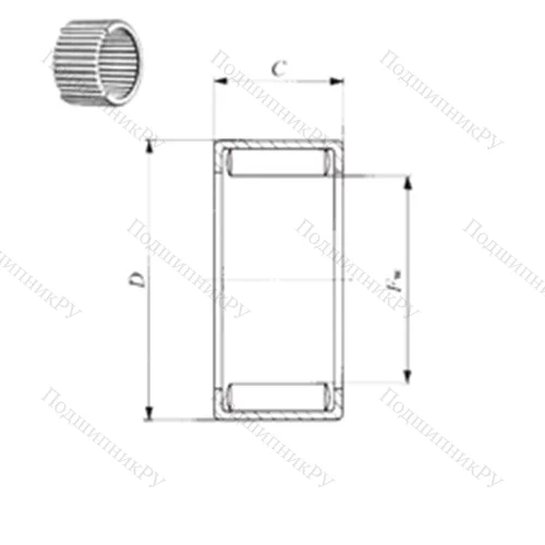 Подшипник игольчатый радиальный YT 3220