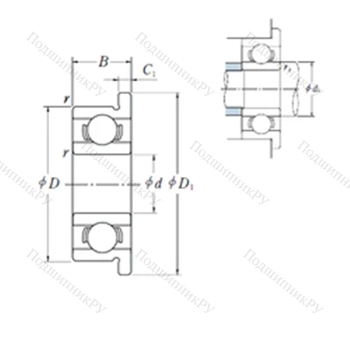 Подшипник шариковый радиальный FR 4B