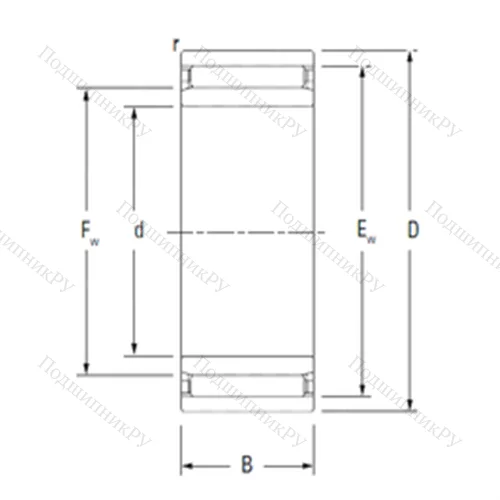Подшипник игольчатый радиальный NAO 70X 100X 30