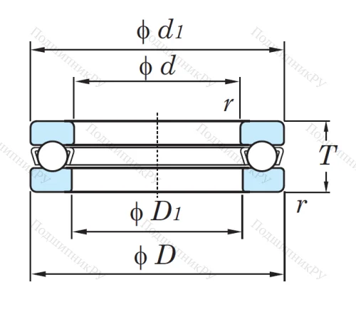 Упорный шариковый подшипник 51230 FY от производителя  KOYO Упорный шариковый подшипник 51230 FY от производителя  KOYO