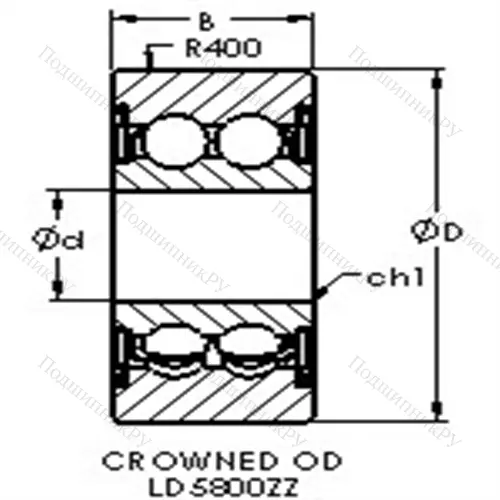 Подшипники шариковые радиальные LD 5800ZZ от производителя  AST Подшипники шариковые радиальные LD 5800ZZ от производителя  AST