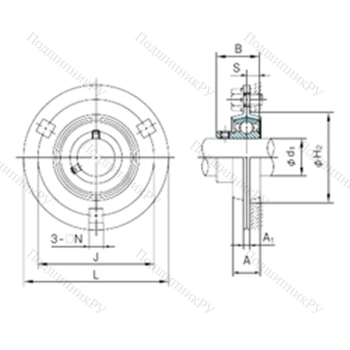 Подшипниковый узел шариковый радиальный BPF 4