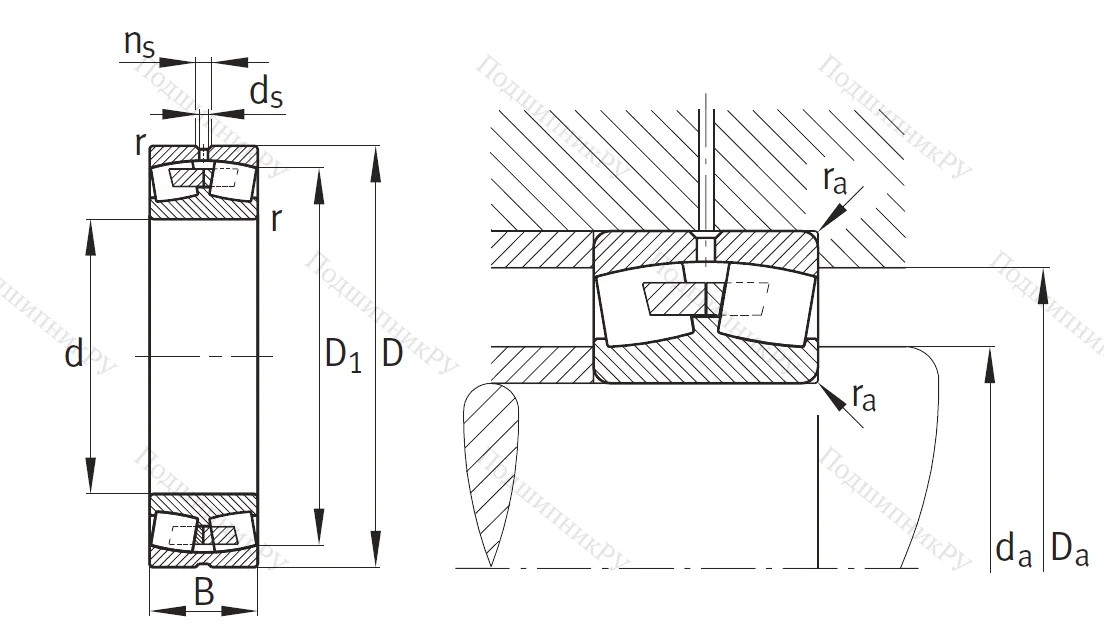 Сферический роликовый подшипник 23120 E 1A M