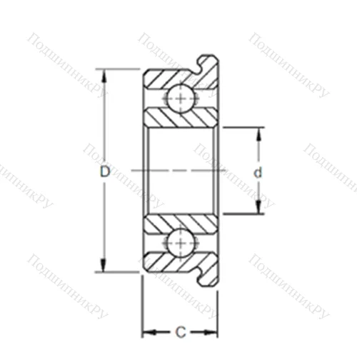 Подшипник шариковый радиальный SMF 104