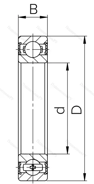 Шариковый однорядный подшипник 1000810 2RS (61810 2RS) в Барнауле