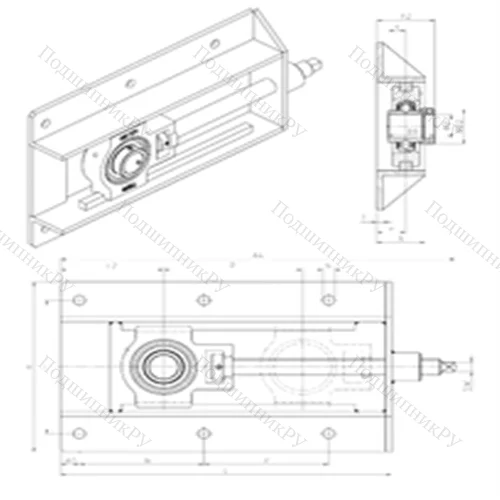 Подшипниковый узел шариковый радиальный EXT 213+WB