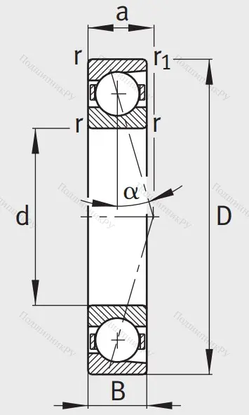 Сверхточный подшипник B 71903 CTP 4SUL