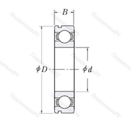 Подшипник шариковый радиальный MJ 1-N