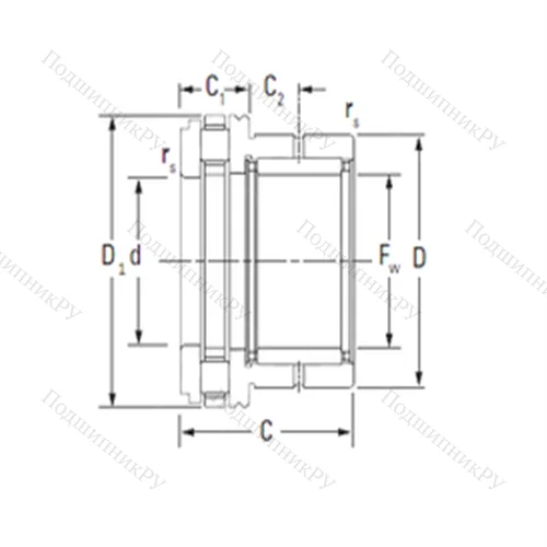 Подшипник комбинированный NAXR 30TN