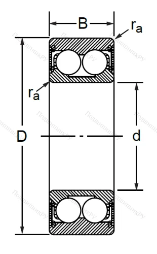 Радиально-упорный шариковый подшипник 3056205 2RS (3205 A 2RSTN) в Барнауле