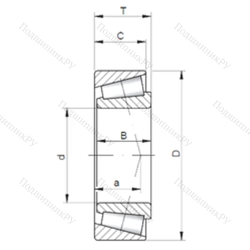 Подшипник роликовый радиально-упорный HH 231637/15