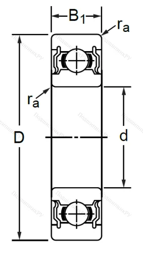 Дюймовый шариковый подшипник RLS 4 2RS (LJ 1/2-2RS) в Барнауле