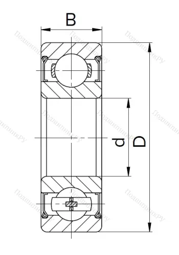 Миниатюрный шариковый подшипник 60025 (625 ZT) в Барнауле