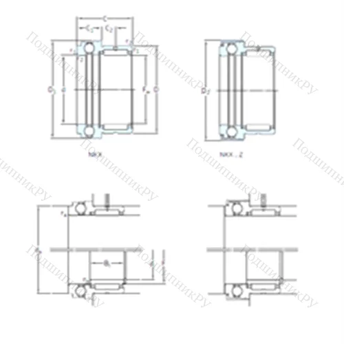 Подшипник комбинированный NKX 30