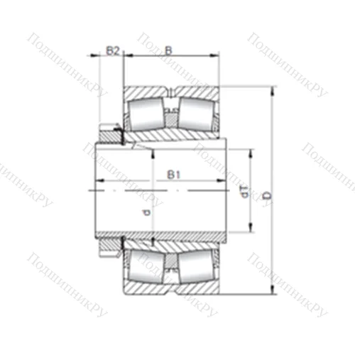 Подшипник роликовый радиальный самоцентрирующийся 22206 KCW 33+H 306 от производителя  CX