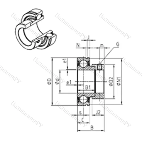 Подшипник шариковый радиальный CES 210-30