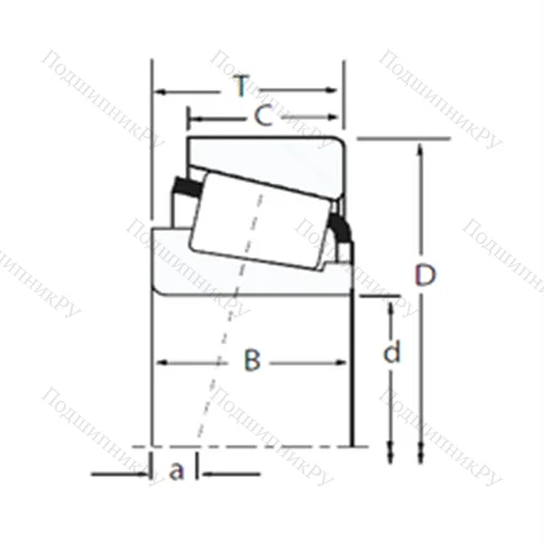 Подшипник роликовый радиально-упорный 32320 от производителя  TIMKEN