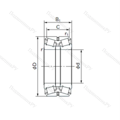 Подшипник роликовый радиально-упорный 100KBE 02