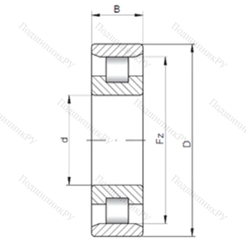 Подшипник роликовый радиальный N 28/900 от производителя  CX