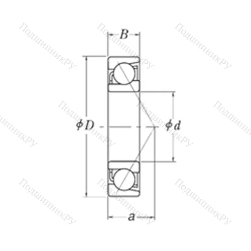 Подшипник шариковый радиально-упорный MJT 12