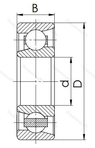 Радиально-упорный шариковый подшипник 46124 Л (7024 ACM) в Барнауле