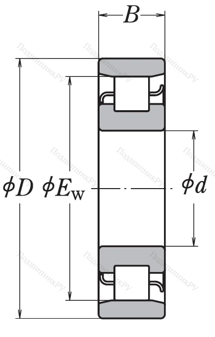 Роликовый цилиндрический подшипник N 219 W