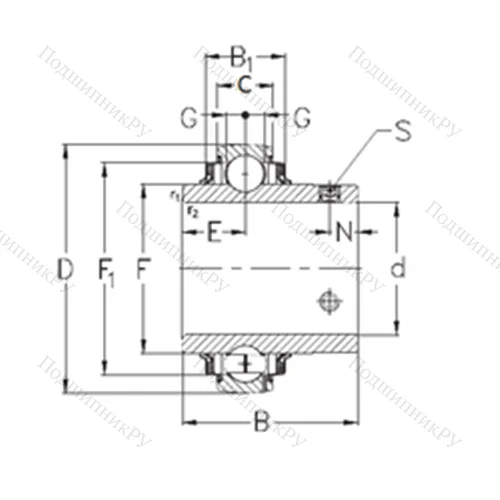 Подшипник шариковый радиальный GYE 80-KRRB