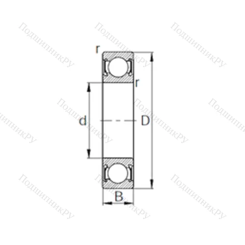 Подшипник шариковый радиальный HC 6307DDF 1h от производителя  KBC