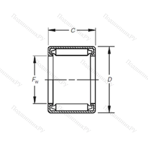 Подшипник игольчатый радиальный BH-912 от производителя  TIMKEN Подшипник игольчатый радиальный BH-912 от производителя  TIMKEN
