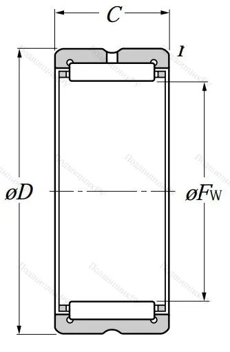 Игольчатый подшипник NK 20/20 R