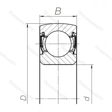 Шариковый однорядный подшипник 580204 (1726204 2RS) в Барнауле